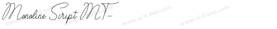 Monoline Script MT字体转换